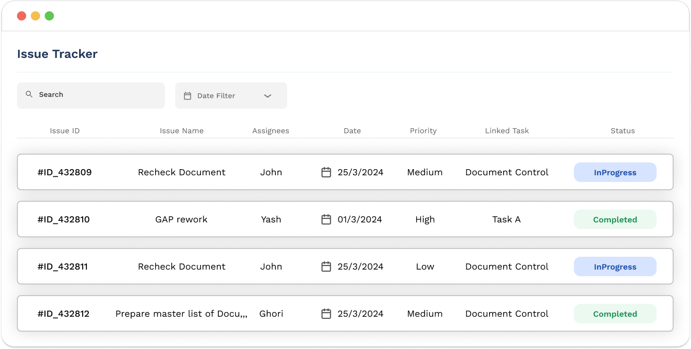 Real-Time Issue Tracking